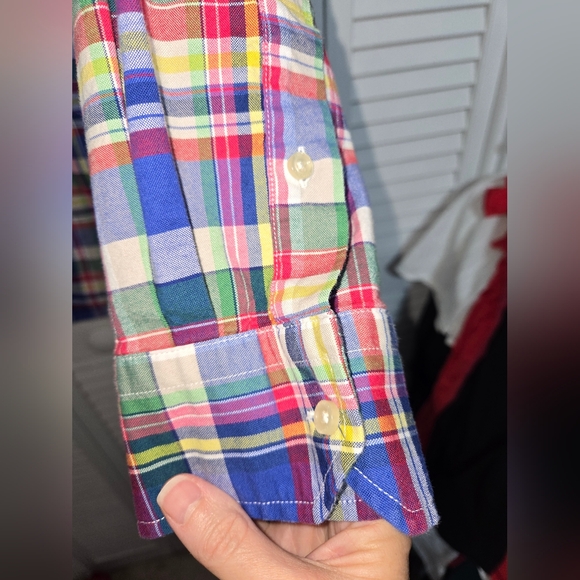 Cremieux Men's XXL Slim Fit Stretch Oxford Plaid Shirt - Picture 5 of 11